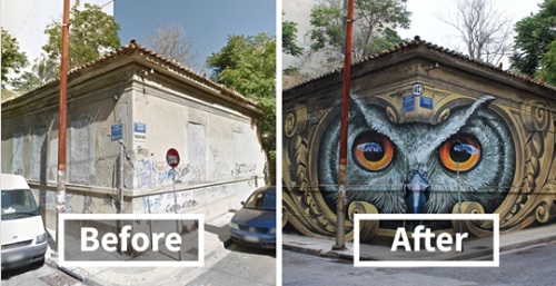 15 Incredible Before & After Street Art Transformations That Are Simply Stunning
