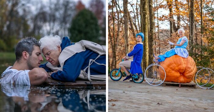 95-Year-Old Grandma And Her Grandson Prove Fun Doesn’t Have An Age Limit With Hilarious Costumes (22 New Pics)