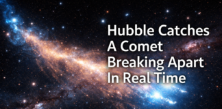 ☄️ Hubble Captures a Comet Breaking Apart in Real Time