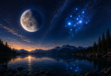 The Moon Meets the Seven Sisters: A Celestial Dance Across Time